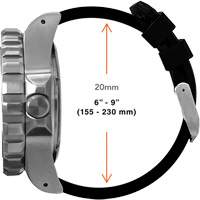 Large Diver's Quartz Watch, Digital, Battery Operated, 41 mm, Black OR476 | Ottawa Fastener Supply
