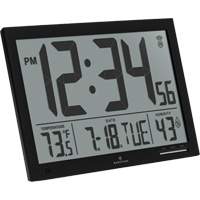 Slim Jumbo Self-Setting Wall Clock, Digital, Battery Operated, White OR503 | Ottawa Fastener Supply