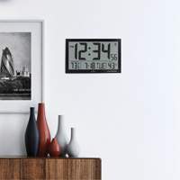Slim Jumbo Self-Setting Wall Clock, Digital, Battery Operated, White OR503 | Ottawa Fastener Supply