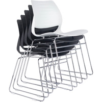 Chaises empilables, Polypropyl&egrave;ne, Hauteur 32", Capacit&eacute; 250 lb, Noir Ottawa Fastener Supply