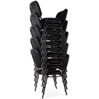 Chaises empilables, Tissu, Hauteur 32", Capacit&eacute; 250 lb, Noir Ottawa Fastener Supply