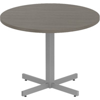 Newland Height-Adjustable Round Table, 36" L x 36" W x 29" H, 1" Top, Laminate, Brown Ottawa Fastener Supply