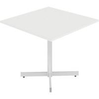 Newland Height-Adjustable Square Table, 36" L x 36" W x 29" H, 1" Top, Laminate, White Ottawa Fastener Supply