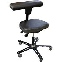 Chaise ergonomique industrielle VEGA-T, Mobile, Ajustable, Vinyle Si&egrave;ge, Noir Ottawa Fastener Supply