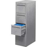 Vertical Filing Cabinet with Recessed Drawer Handles, 3 Drawers, 18.15" W x 26.56" D x 40" H, Grey OTE619 | Ottawa Fastener Supply