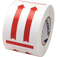 This Side Up Pictogram Special Handling Labels, 6" L x 4" W, Red on White Ottawa Fastener Supply