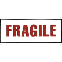 &eacute;tiquettes pour traitement sp&eacute;cial Fragile, 6" lo x 2" la, Rouge/blanc Ottawa Fastener Supply