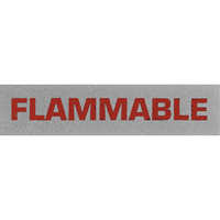 "Flammable" Special Handling Labels, 5" L x 2" W, Black on Red PB421 | Ottawa Fastener Supply