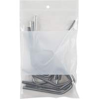 White Block Poly Bags, Reclosable, 6" x 4", 2 mils Ottawa Fastener Supply