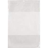 White Block Poly Bags, Reclosable, 12" x 9", 2 mils PF951 | Ottawa Fastener Supply