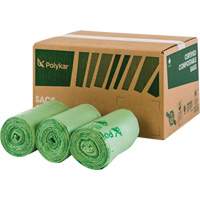 Certified Compostable Bags, Regular, 60" L x 48" W, Clear, 245 L (65 Gal.) Capacity Ottawa Fastener Supply