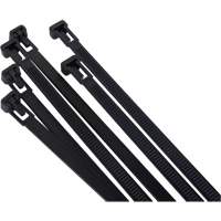 Attache-c&acirc;ble r&eacute;utilisable, Longueur 8", R&eacute;sistance &agrave; la traction 50 lb, Noir Ottawa Fastener Supply