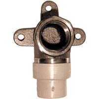 One-Piece 90° Drop Ear Elbow, Hub x FPT, Brass/CPVC, 3/4" Ottawa Fastener Supply