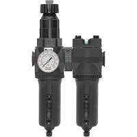 Filtre/r&eacute;gulateur + filtre coalescent drain manuel avec bol en m&eacute;tal Modulair 400, 1/4" NPT, 200 psi, Capacit&eacute; de 9,1 oz liq. Ottawa Fastener Supply