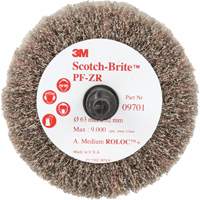 Scotch-Brite Roloc Cut and Polish Flap Brush, PF-ZR, Aluminum Oxide, Medium Grit, 2-1/2" x 1-1/4" Ottawa Fastener Supply