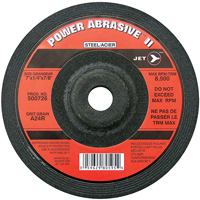 Meule POWER ABRASIVE A24R, 7" x 1/4", Arbre 7/8", Type T27 Ottawa Fastener Supply