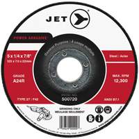 Meule POWER ABRASIVE, 4" x 1/4", Arbre 5/8", Type 27 Ottawa Fastener Supply