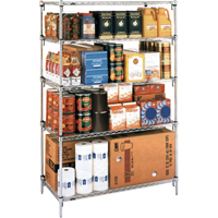 Super Adjustable Super Erecta Shelf&reg;, Add-On Kit, 5 Tiers, 36" W x 74-5/8" H x 18" D Ottawa Fastener Supply