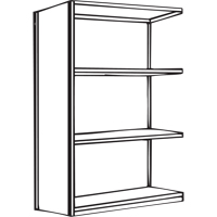 Interlok Shelving Unit, Steel, Boltless, 450 lbs. Capacity, 48" W x 88" H x 24" D Ottawa Fastener Supply