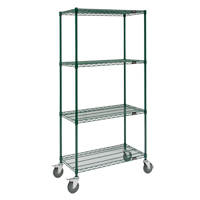 Wire Shelf Cart, Epoxy Finish, 36" x 80" x 18", 800 lbs. Capacity Ottawa Fastener Supply