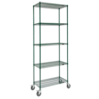 Wire Shelf Cart, Epoxy Finish, 36" x 92" x 18", 800 lbs. Capacity Ottawa Fastener Supply