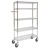 Push Cart, Chrome Plated, 30' x 60" x 14", 800 lbs. Capacity Ottawa Fastener Supply