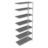 Shelving Unit, Galvanized Steel, Slotted Angle, 400 lbs. Capacity, 36" W x 84" H x 15" D Ottawa Fastener Supply