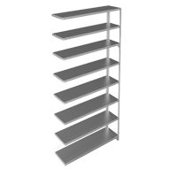 Shelving Unit, Galvanized Steel, Slotted Angle, 300 lbs. Capacity, 48" W x 96" H x 12" D Ottawa Fastener Supply
