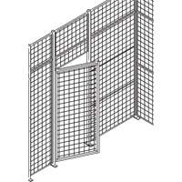 Wire Mesh Partition Swing Door with Wicket, 4' W x 7' H RN630 | Ottawa Fastener Supply
