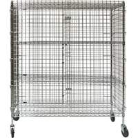 Security Cart, Chrome Plated, 60" x 69" x 24", 500 lbs. Capacity Ottawa Fastener Supply