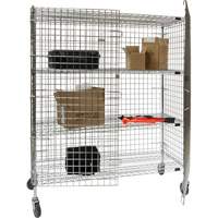 Security Cart, Chrome Plated, 60" x 69" x 24", 500 lbs. Capacity Ottawa Fastener Supply