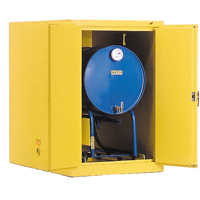 Drum Safety Cabinets, 400 lbs. Cap., Yellow SA068 | Ottawa Fastener Supply
