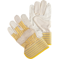 Abrasion-Resistant Fitter's Gloves, Large, Grain Cowhide Palm SA619 | Ottawa Fastener Supply