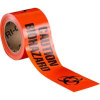 Ruban pour barricade, Anglais, 3" la x 200' lo, 3 mils, Noir/orange Ottawa Fastener Supply