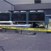 Rubans pour barricades, Anglais, 3" la x 1000' lo, 2 mils, Noir sur jaune Ottawa Fastener Supply