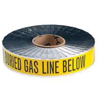"Gas Line" Identoline&reg; Underground Warning Tape, 2" W x 1000' L, Black on Yellow Ottawa Fastener Supply