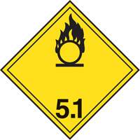 TDG Shipping Labels, Class 5.1, Oxidizing Substances, Paper Ottawa Fastener Supply