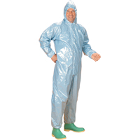 0.5 Mil CRFR Hooded Coveralls, Medium, Blue, FR Treated Fabric Ottawa Fastener Supply
