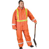 V&ecirc;tements de pluie pour la circulation Tornado, PVC, Petit, Orange haute visibilit&eacute; Ottawa Fastener Supply