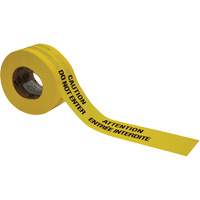 Barricade Tape, Bilingual, 3" W x 1000' L, 3.5 mils, Black on Yellow Ottawa Fastener Supply