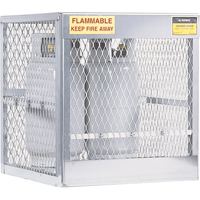 Aluminum LPG Cylinder Locker Storage, 4 Cylinder Capacity, 30" W x 32" D x 33-1/2" H, Silver Ottawa Fastener Supply