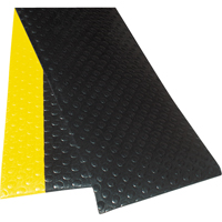 No. 417 Bubble Sof-Tred With Dyna-Shield Mats, Bubbled, 3' x 12' x 1/2", Black/Yellow, PVC Ottawa Fastener Supply