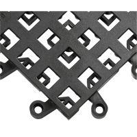 ErgoDeck&reg; Mat No. 560, PVC, 1-1/2' W x 1-1/2' L, 7/8" Thick, Black Ottawa Fastener Supply