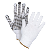 Dotted String Knit Gloves, Poly/Cotton, Single Sided, 7 Gauge, Large SAN491 | Ottawa Fastener Supply