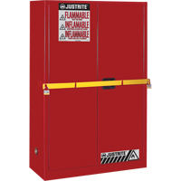 High Security Flammables Safety Cabinet with Steel Bar, 45 gal., 2 Shelves SAN607 | Ottawa Fastener Supply