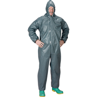 2.0 Mil CRFR Hooded Coveralls, Small, Grey, FR Treated Fabric Ottawa Fastener Supply