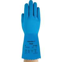 AlphaTec&reg; 87-029 Gloves, Size Small/7, 12" L, Rubber Latex, Nylon Inner Lining, 50-mil Ottawa Fastener Supply