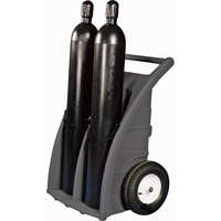 Dual-Cylinder Dollies, Rubber Wheels, 23" W x 12"L Base, 500 lbs. SAP856 | Ottawa Fastener Supply