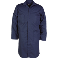 Lab Coat, Poly-Cotton, 46, Navy Blue Ottawa Fastener Supply