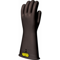 Black Natural Rubber Insulating Gloves, ASTM Class 2, Size 8, 16" L Ottawa Fastener Supply